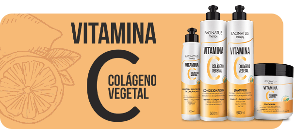 Kit Vitamina C e Colágeno | 100% Vegano | Facinatus Cosméticos